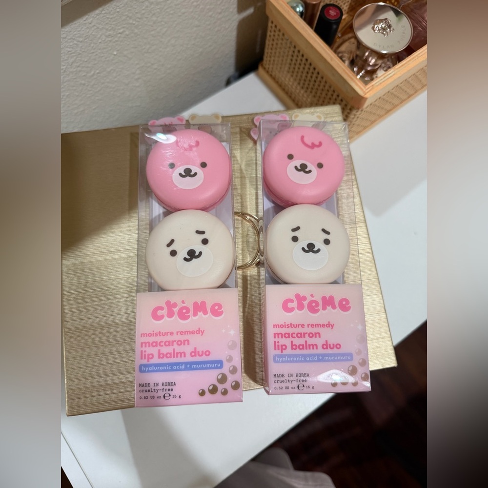 Crème Macaron Lip Balm Duo - Pink & White - BUNDLE OF 2
